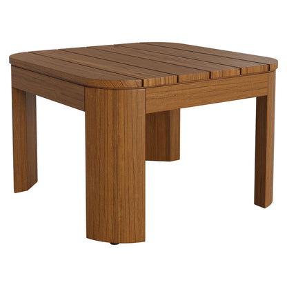 Kona 3-Piece Outdoor Patio Teak Wood Chaise Lounge Set by Modway