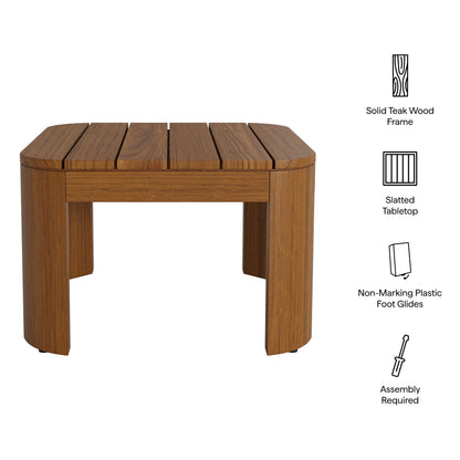 Kona Outdoor Patio Teak Wood Side Table by Modway
