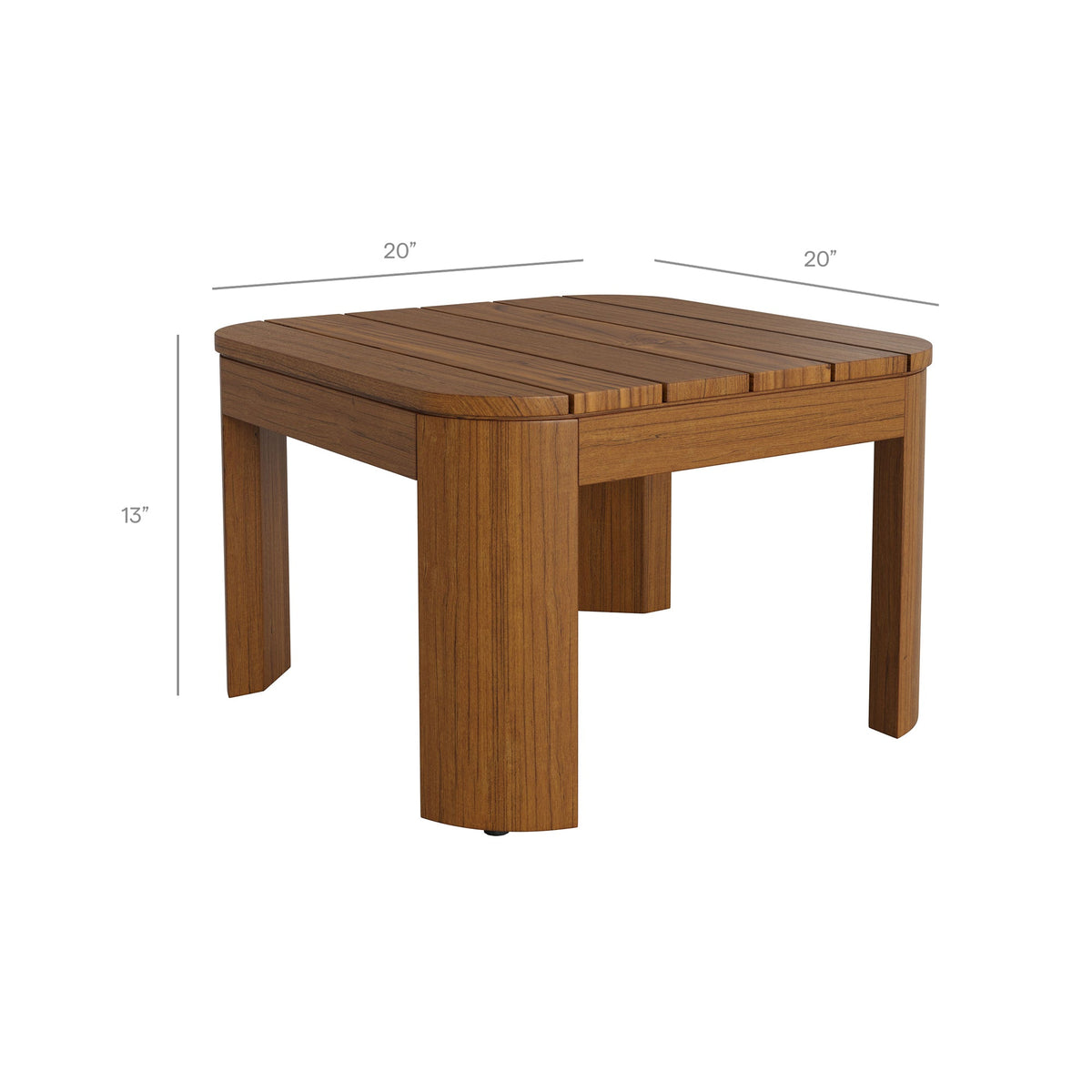Kona Outdoor Patio Teak Wood Side Table by Modway