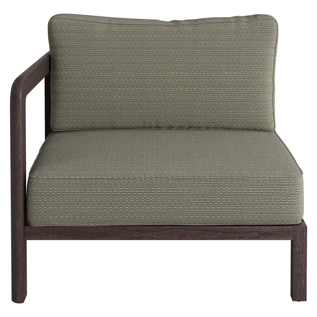 Kona Outdoor Patio Teak Wood Left-Arm Facing Modular Armchair by Modway