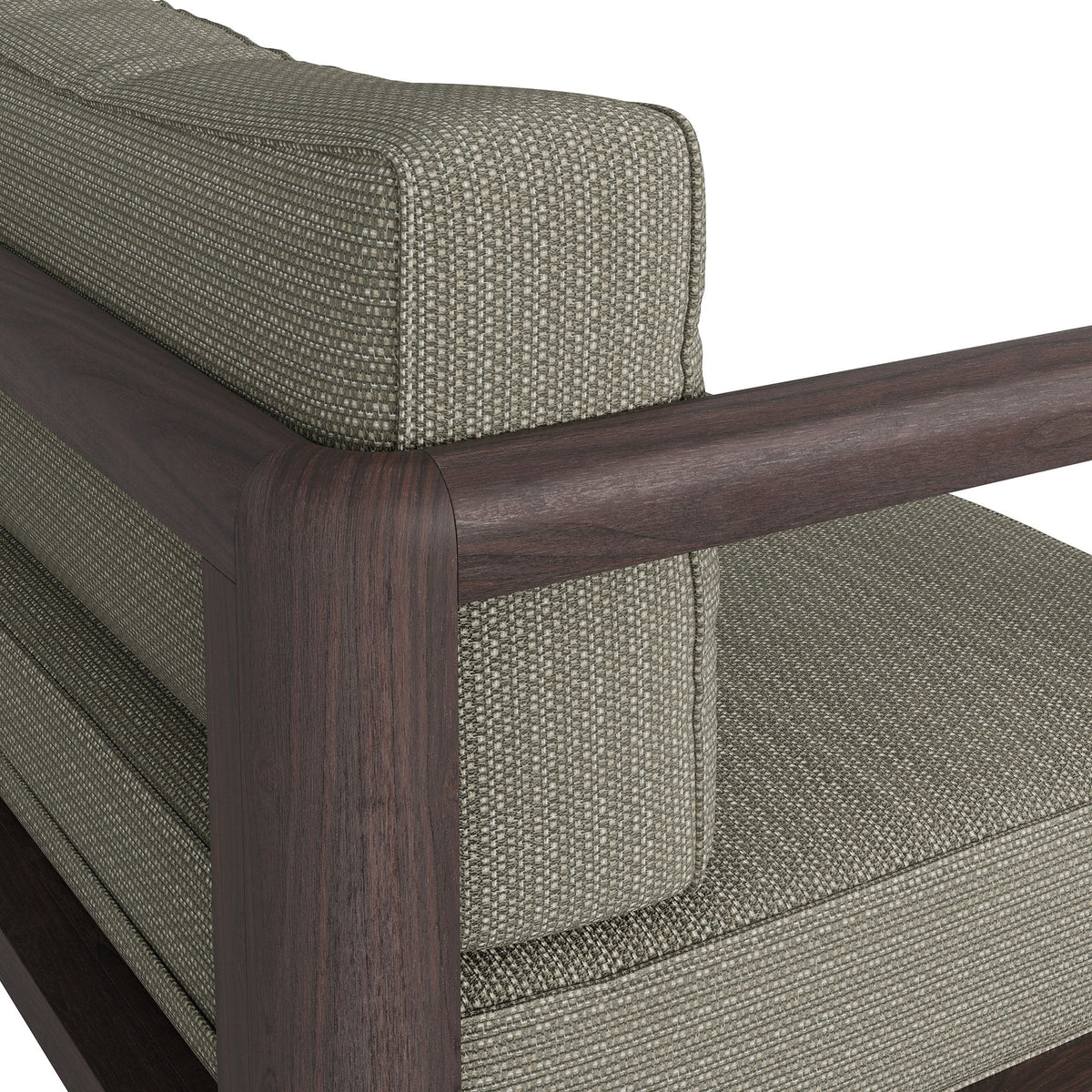 Kona Outdoor Patio Teak Wood Left-Arm Facing Modular Armchair by Modway