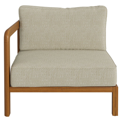 Kona Outdoor Patio Teak Wood Left-Arm Facing Modular Armchair by Modway