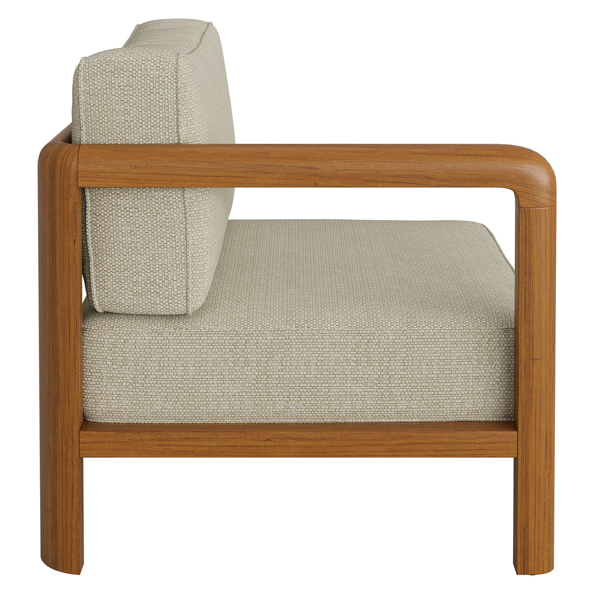 Kona Outdoor Patio Teak Wood Left-Arm Facing Modular Armchair by Modway