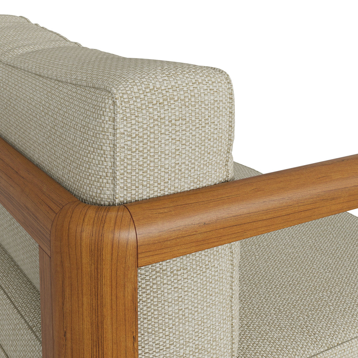 Kona Outdoor Patio Teak Wood Left-Arm Facing Modular Armchair by Modway
