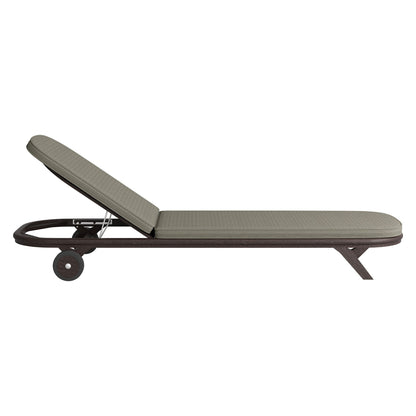 Kona 3-Piece Outdoor Patio Teak Wood Chaise Lounge Set by Modway