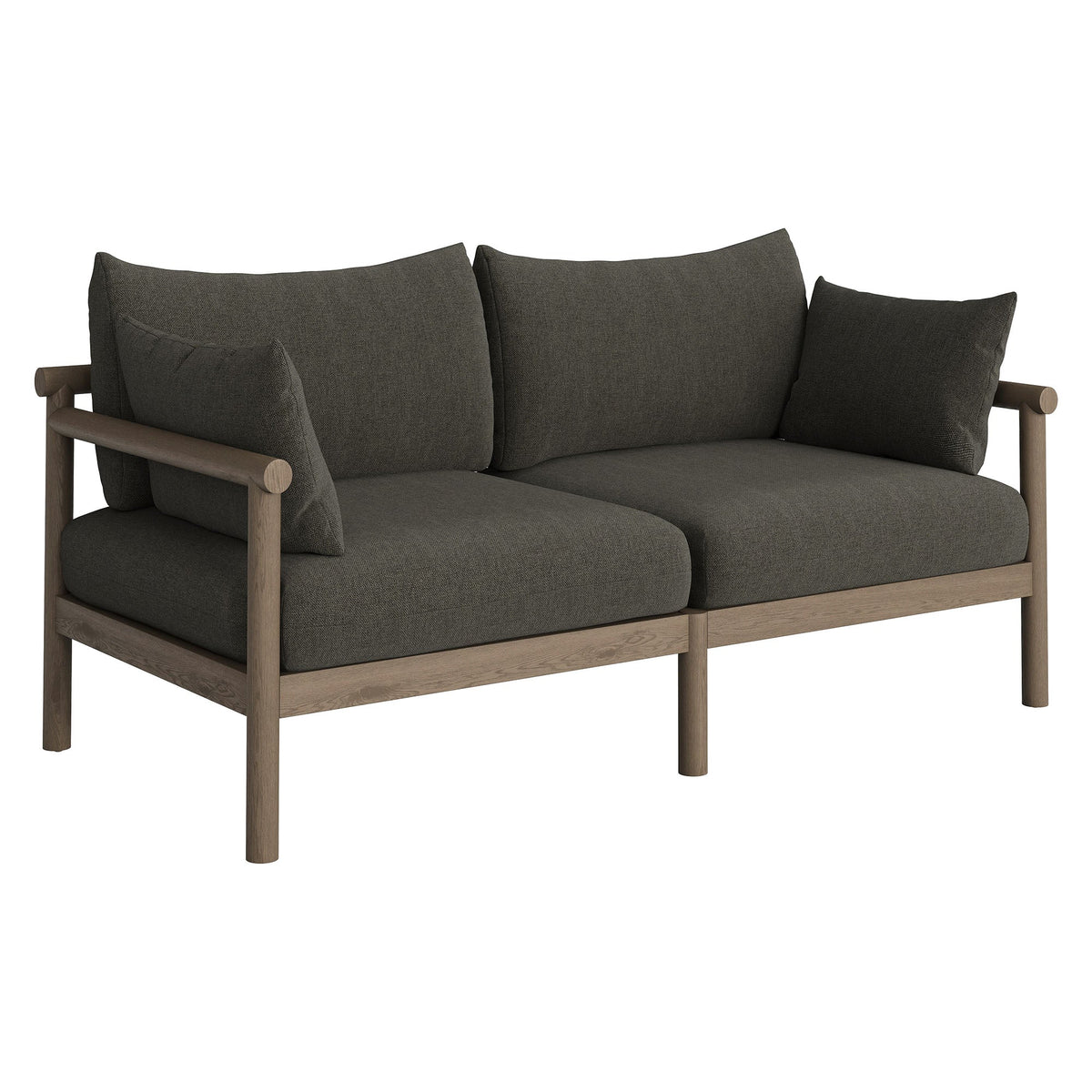 Eleni 2-Piece Outdoor Patio Teak Wood Loveseat with Ottoman Set by Modway
