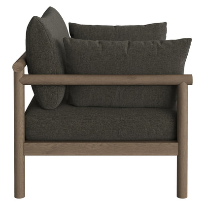 Eleni 2-Piece Outdoor Patio Teak Wood Loveseat with Ottoman Set by Modway