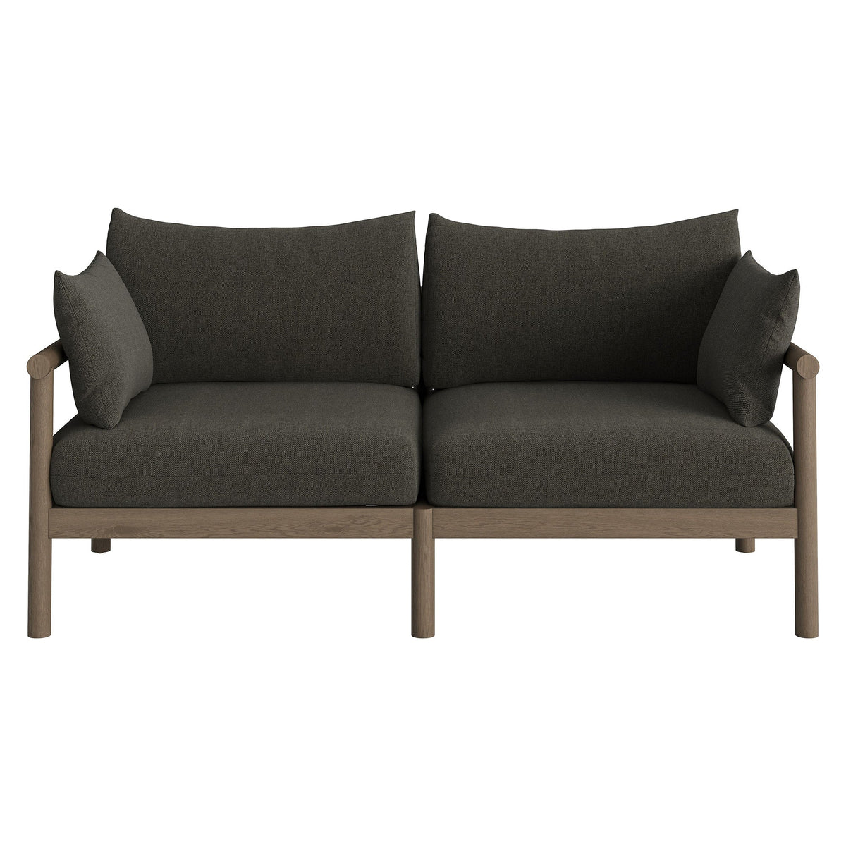 Eleni 2-Piece Outdoor Patio Teak Wood Loveseat with Ottoman Set by Modway