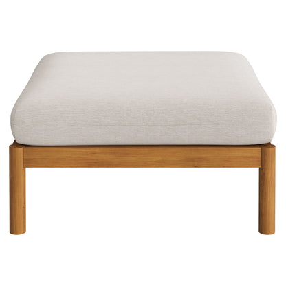 Eleni 2-Piece Outdoor Patio Teak Wood Loveseat with Ottoman Set by Modway