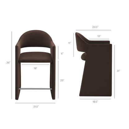 Talia 37 Inch Performance Velvet Counter Stool by Modway