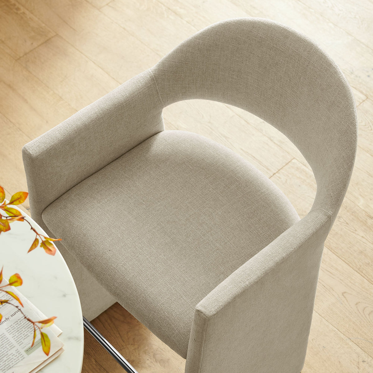 Talia 41 Inch Upholstered Fabric Bar Stool by Modway