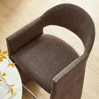 Talia 41 Inch Upholstered Fabric Bar Stool by Modway