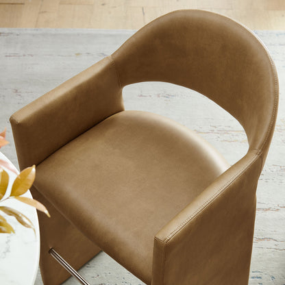 Talia 41 Inch Vegan Leather Bar Stool by Modway