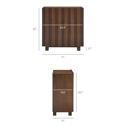 Kline 2-Door Striped Accent Cabinet by Modway