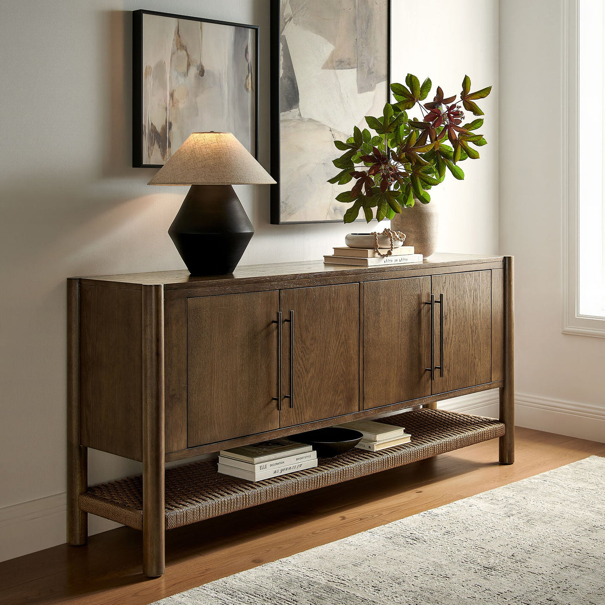 Taschen 4-Door Wood Sideboard Cabinet by Modway
