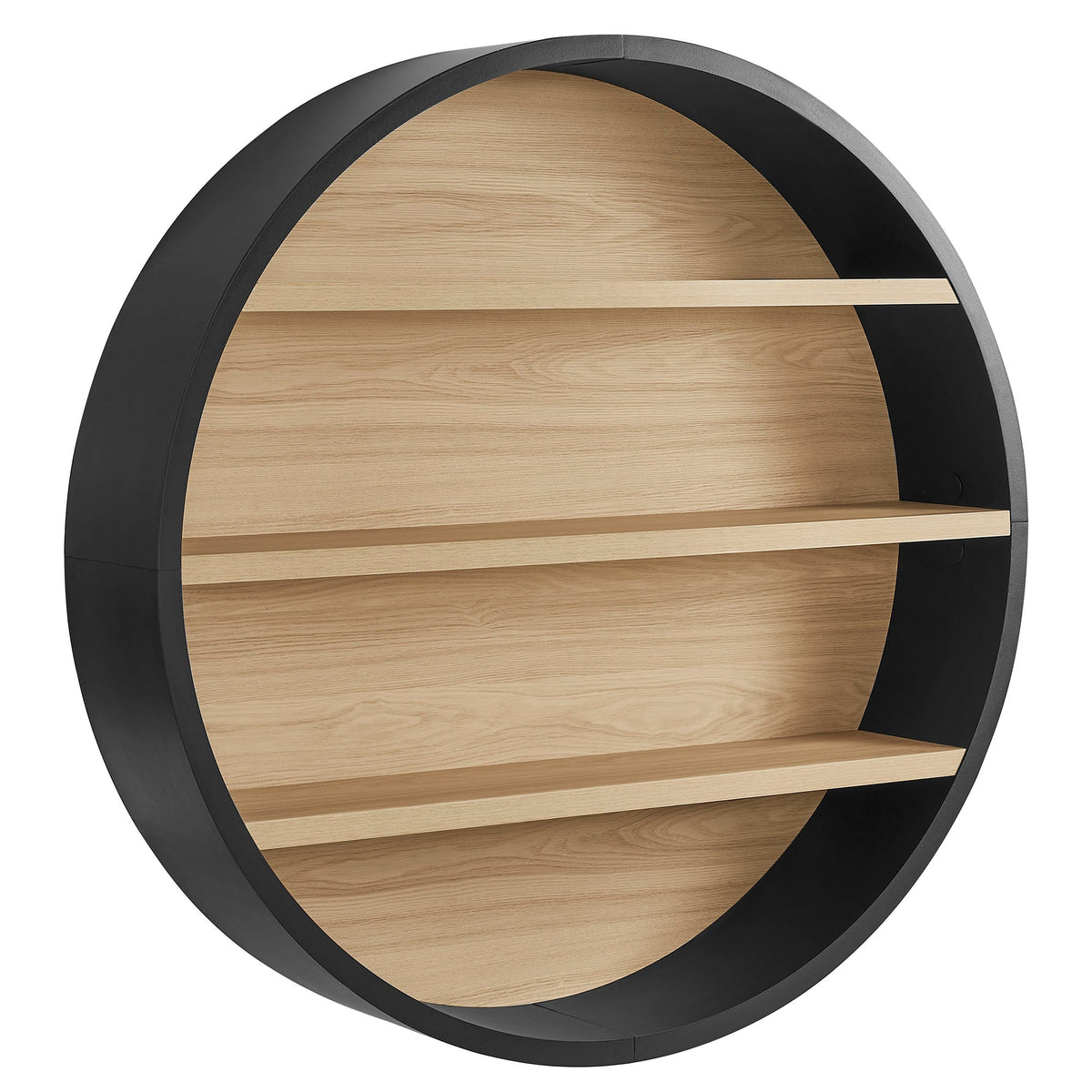 Romy 47" Round Wall Book Shelf by Modway