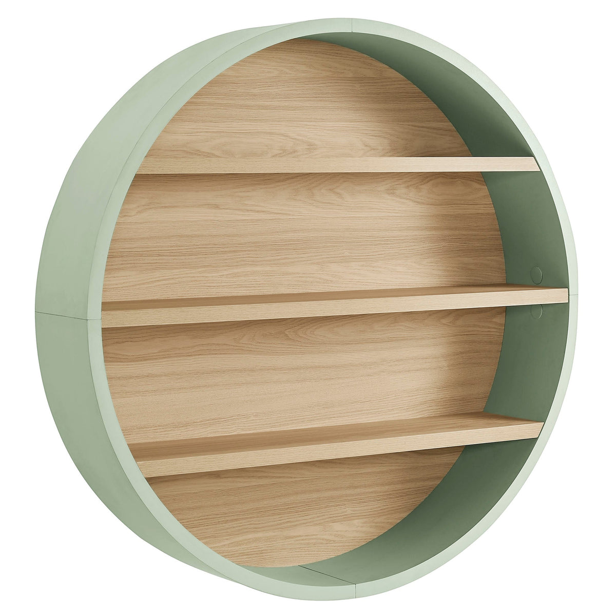 Romy 47" Round Wall Book Shelf by Modway