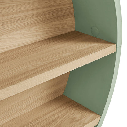 Romy 47" Round Wall Book Shelf by Modway