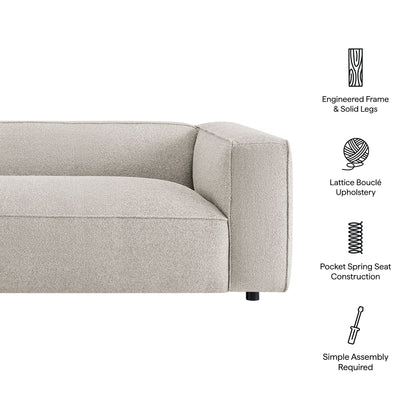 Auren 88 Inch Lattice Bouclé Upholstered Sofa by Modway