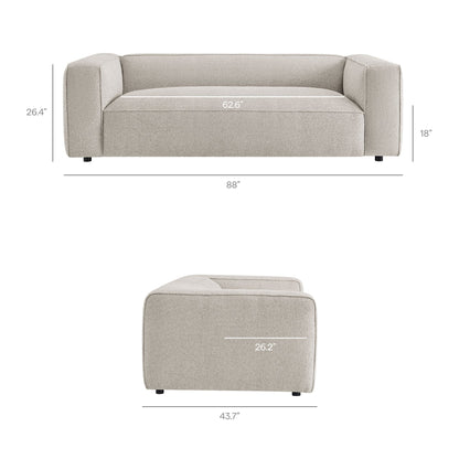 Auren 88 Inch Lattice Bouclé Upholstered Sofa by Modway