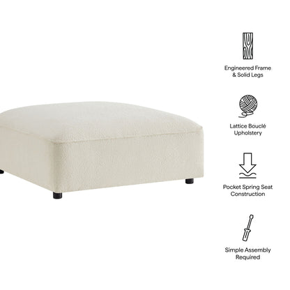 Auren Lattice Bouclé Upholstered Ottoman by Modway