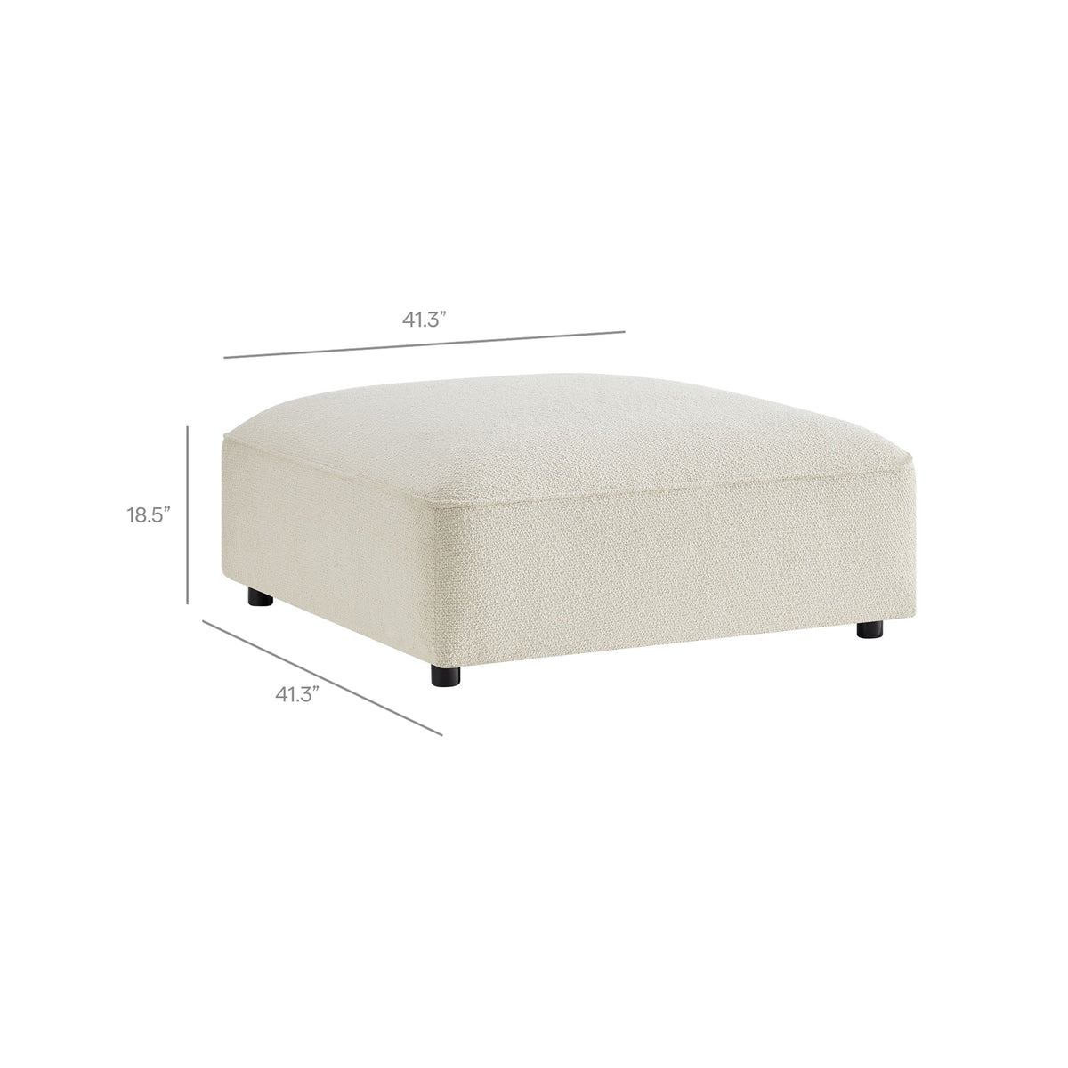 Auren Lattice Bouclé Upholstered Ottoman by Modway