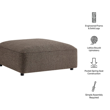 Auren Lattice Bouclé Upholstered Ottoman by Modway