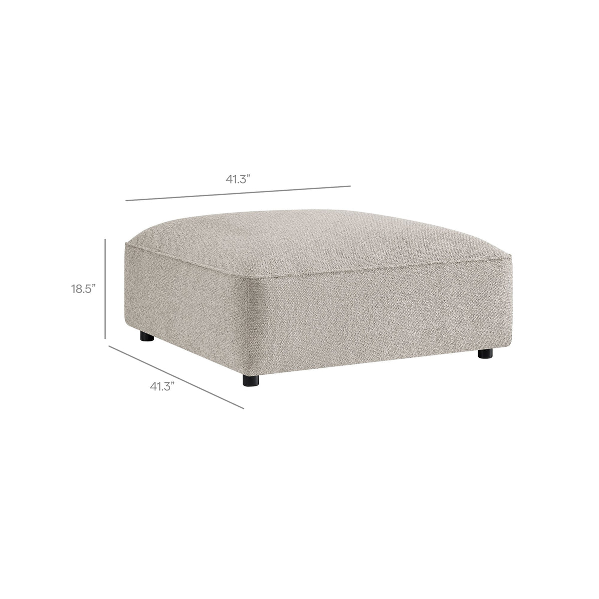 Auren Lattice Bouclé Upholstered Ottoman by Modway