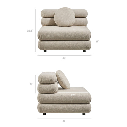 Jubilee Upholstered Modular Armless Chair by Modway
