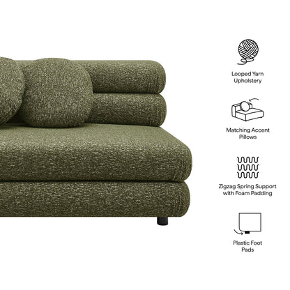 Jubilee Upholstered Modular Armless Loveseat by Modway
