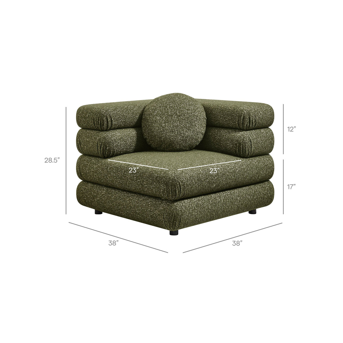 Jubilee Upholstered Modular Corner Chair by Modway