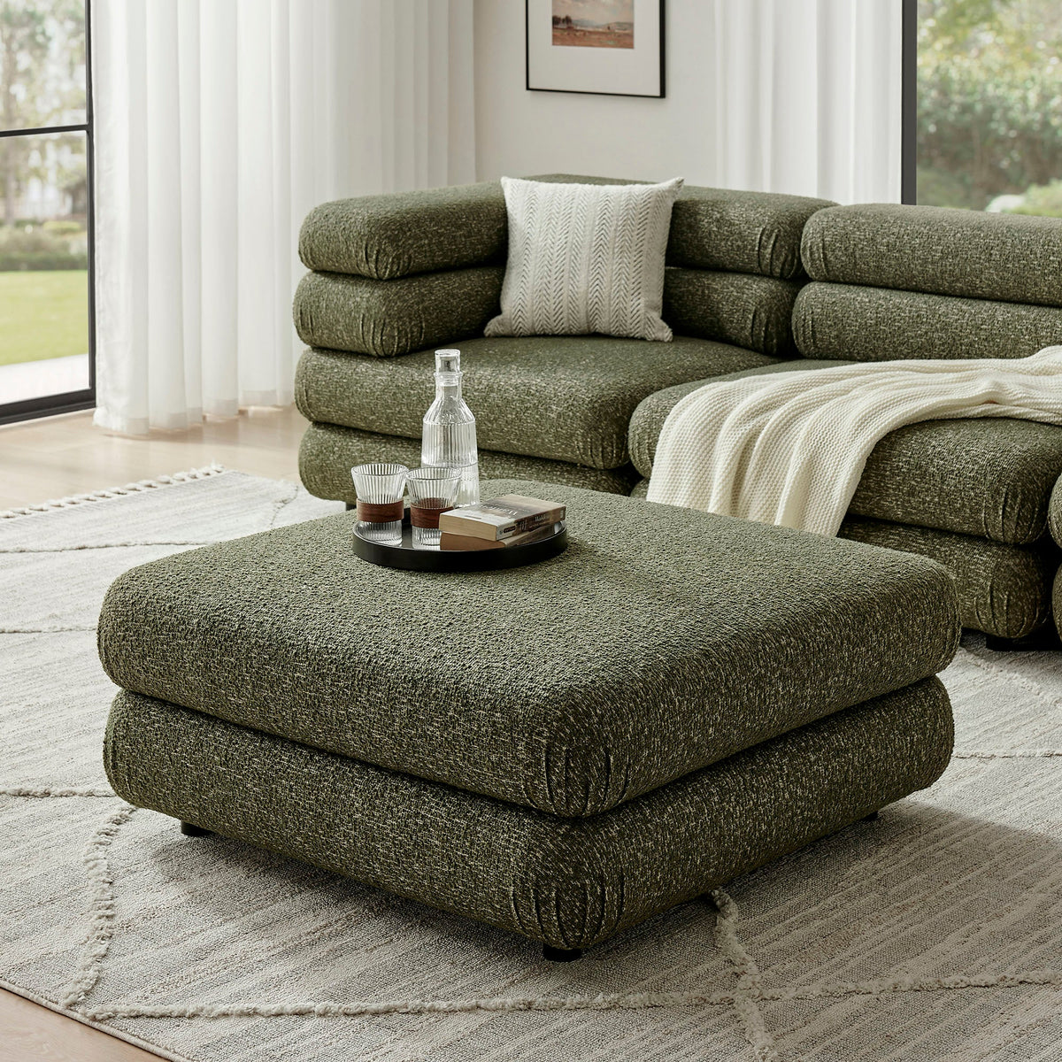Jubilee Upholstered Ottoman by Modway