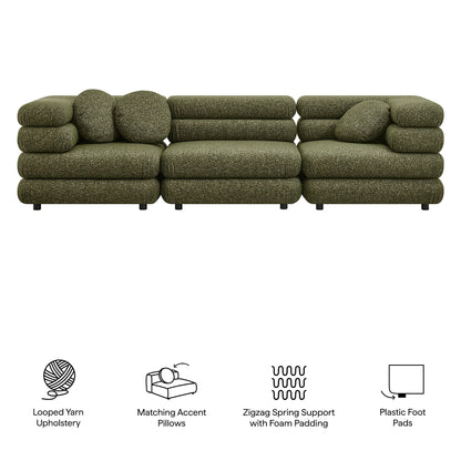 Jubilee 3-Piece Upholstered 3-Piece Modular Sofa Set by Modway
