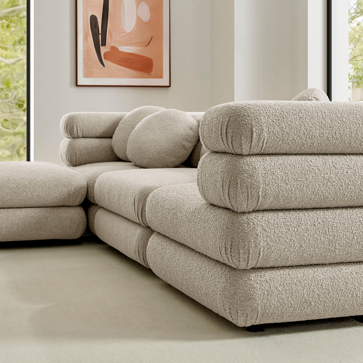 Jubilee 4-Piece Upholstered Modular Sofa Set by Modway