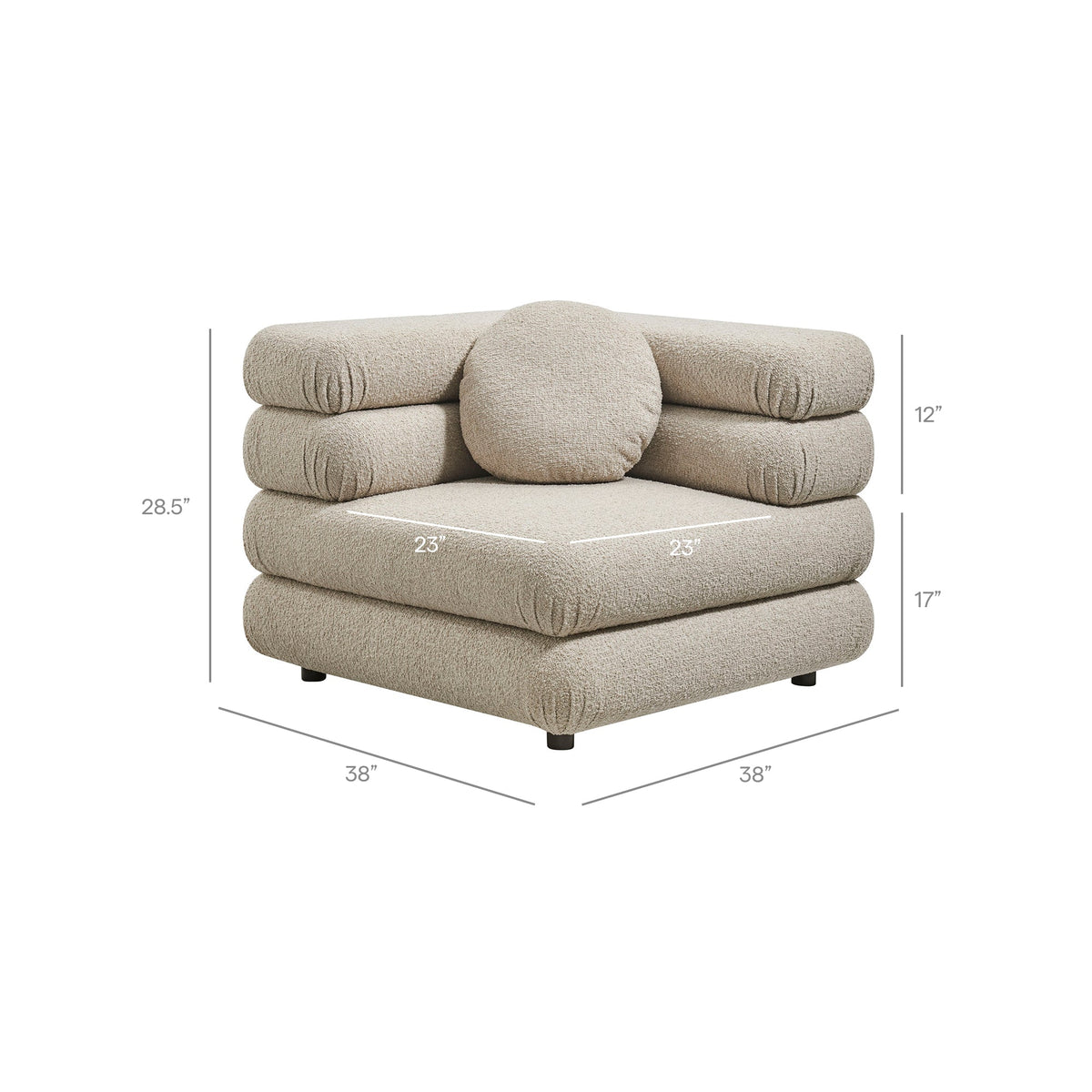 Jubilee 4-Piece Upholstered Modular Sofa Set by Modway