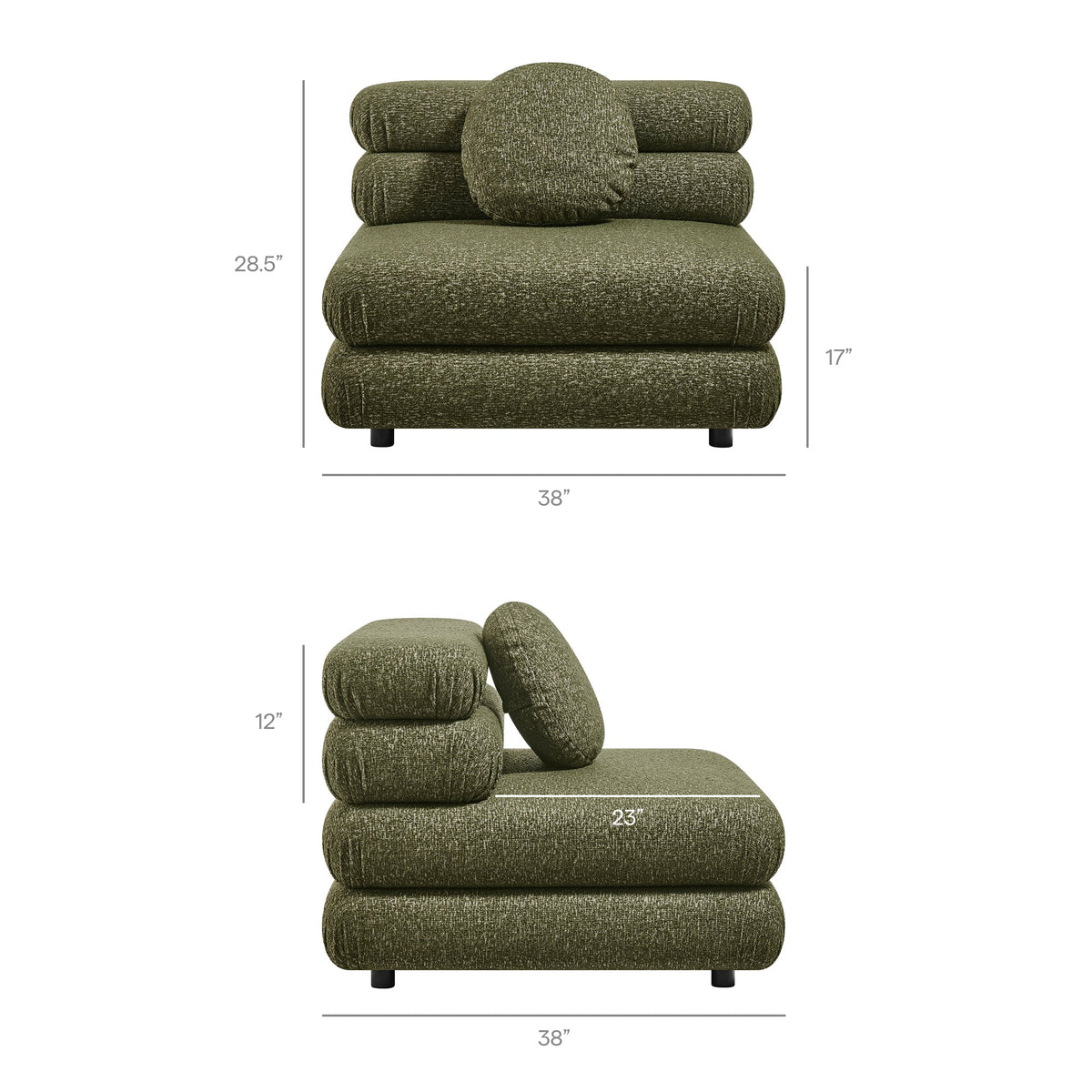 Jubilee 4-Piece Upholstered Modular Sofa Set by Modway