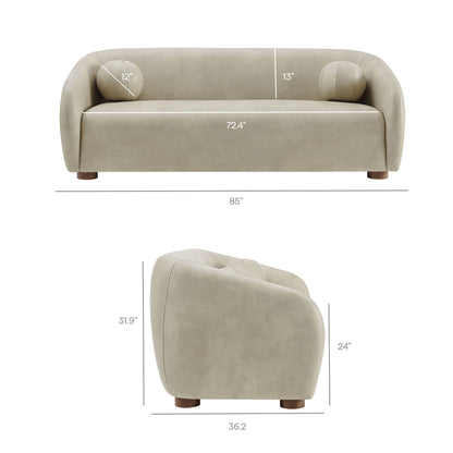 Holland 85" Vegan Leather Sofa by Modway