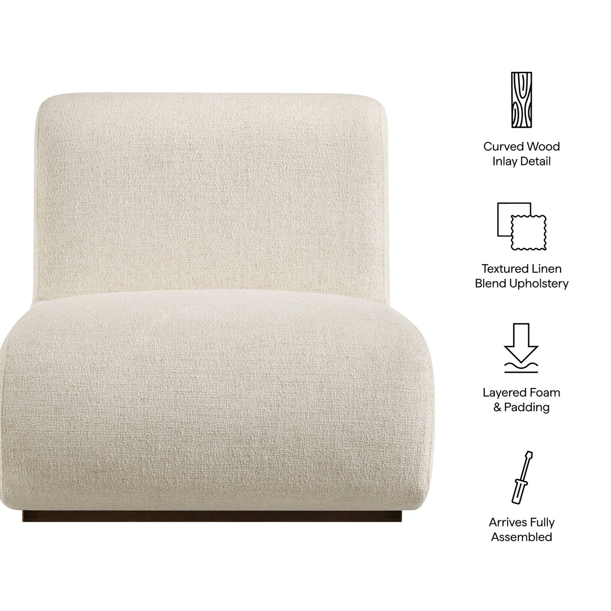 Denby Linen Blend Accent Chair by Modway