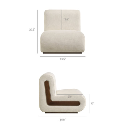 Denby Linen Blend Accent Chair by Modway
