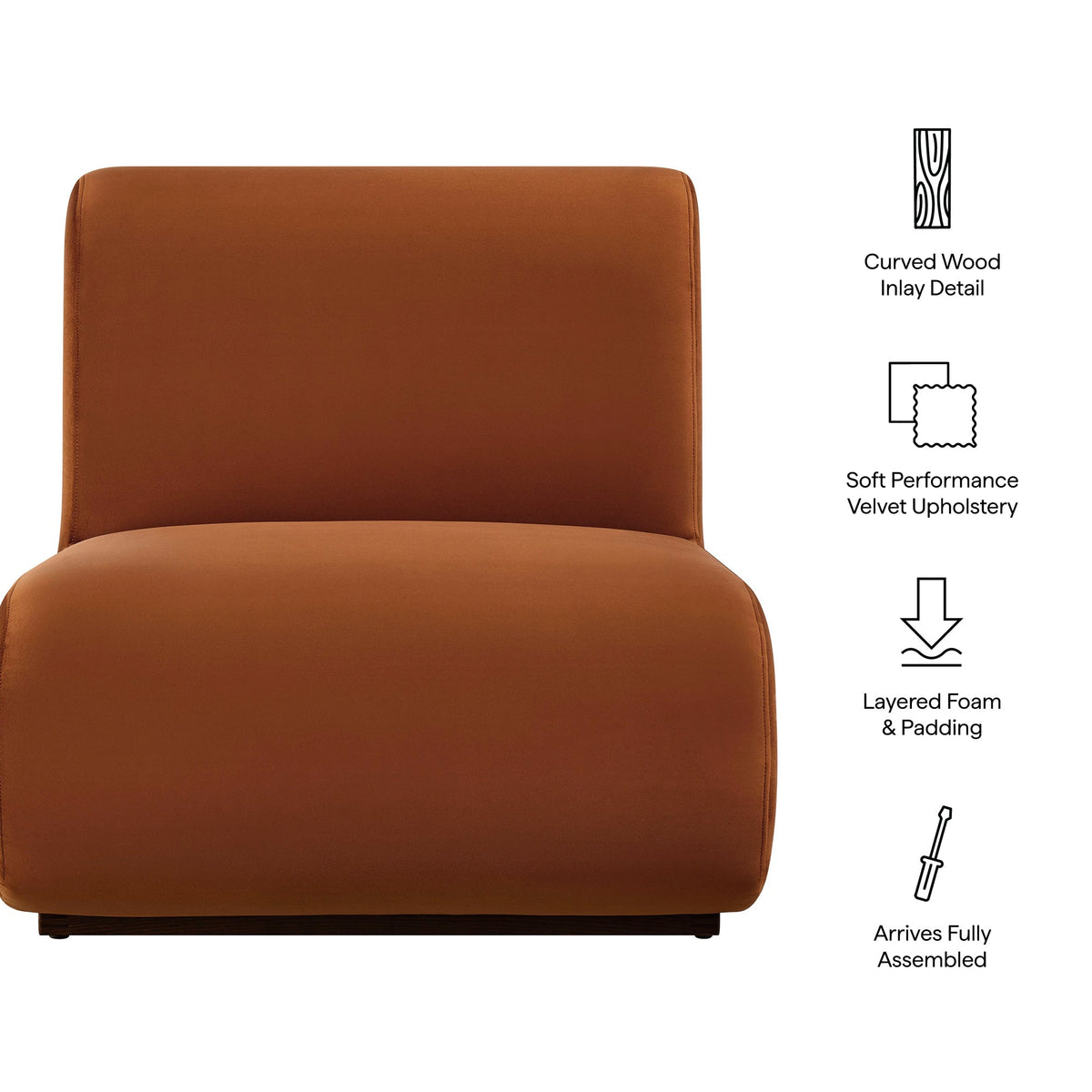 Denby Performance Velvet Accent Chair by Modway