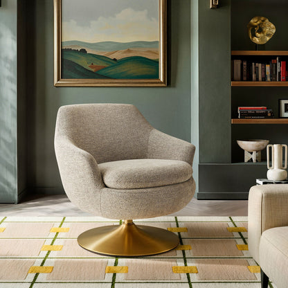 Quimby Melange Chenille Swivel Accent Chair by Modway