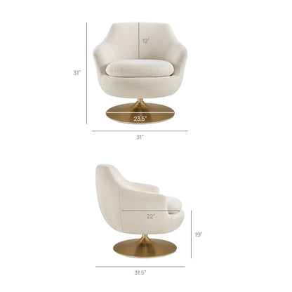 Quimby Melange Chenille Swivel Accent Chair by Modway