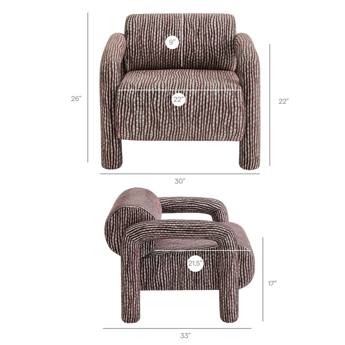 Quill Patterned Woven Fabric Accent Chair by Modway