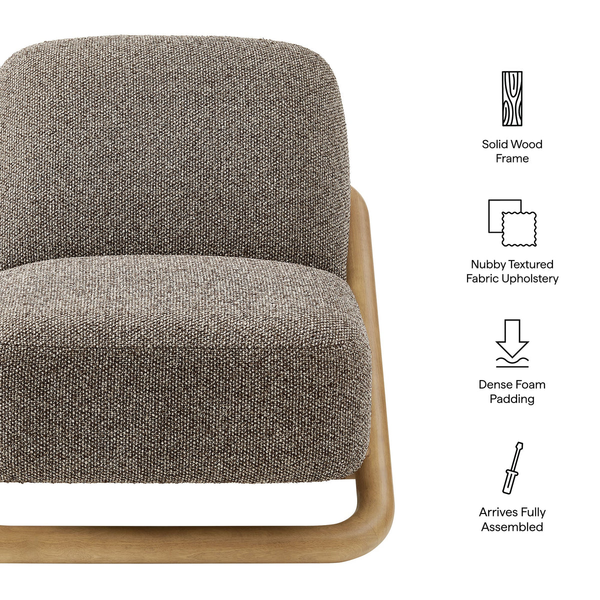 Vander Textured Fabric Accent Chair by Modway