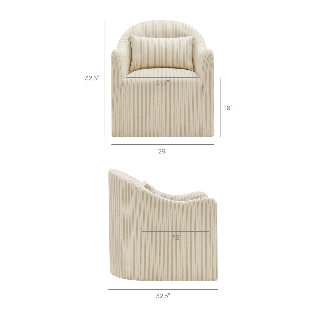 Bardot Striped Accent Chair by Modway