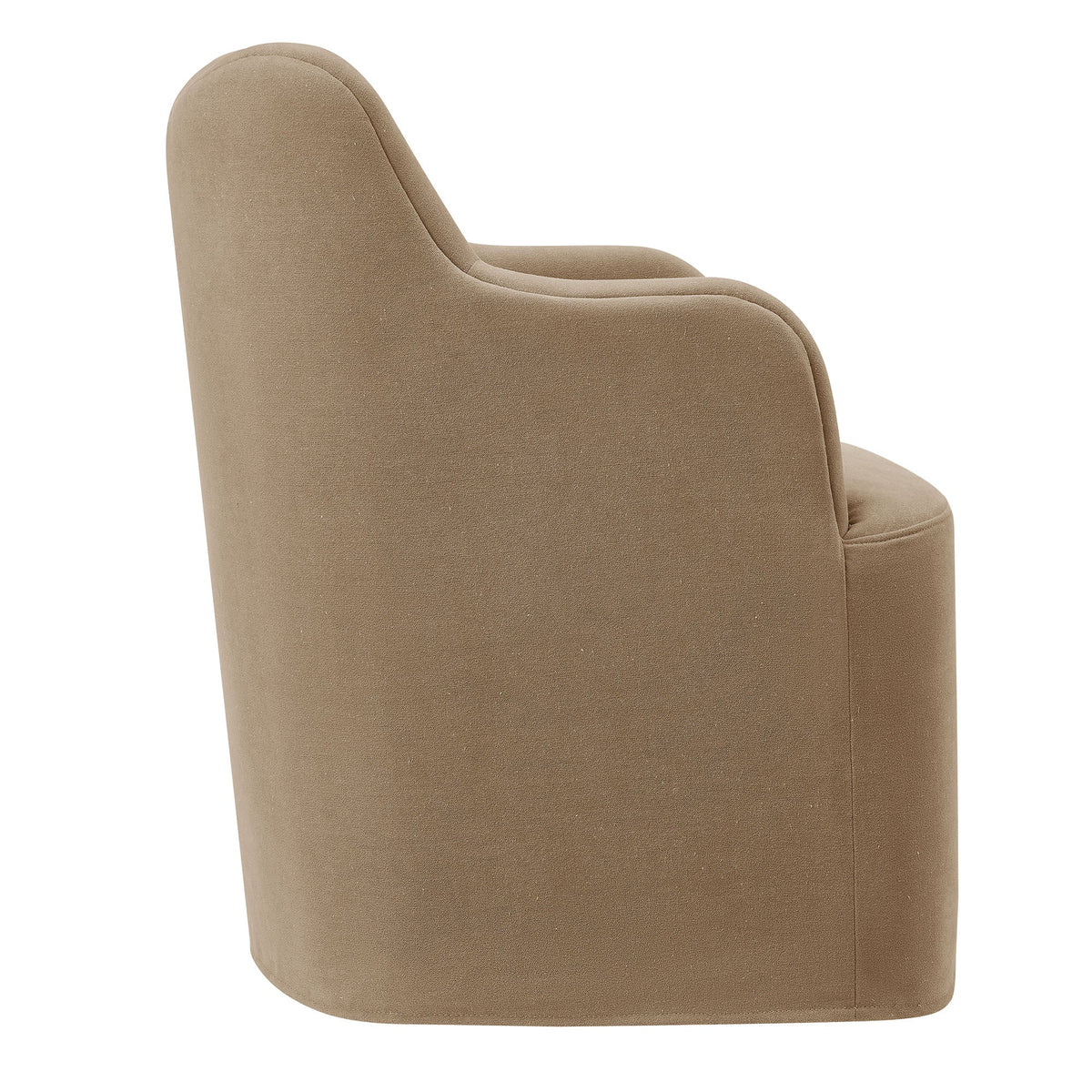Cordelle Linen Blend Swivel Dining Chair by Modway - Almond / Linen / Sage