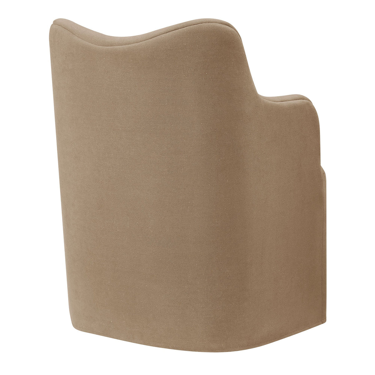 Cordelle Linen Blend Swivel Dining Chair by Modway - Almond / Linen / Sage