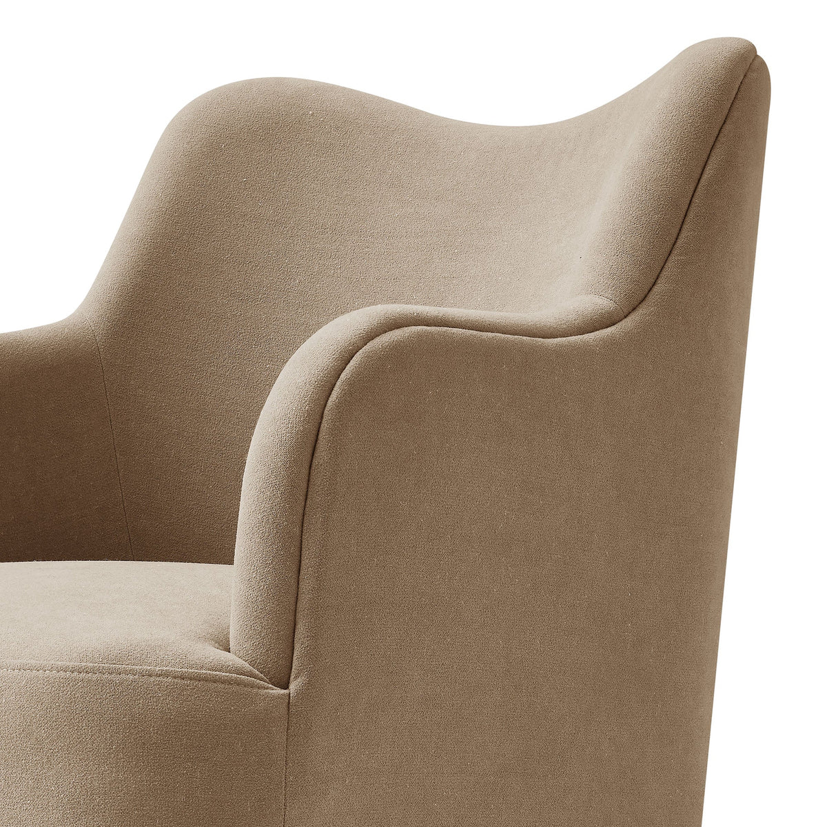 Cordelle Linen Blend Swivel Dining Chair by Modway - Almond / Linen / Sage