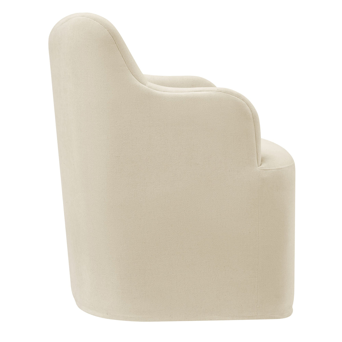 Cordelle Linen Blend Swivel Dining Chair by Modway - Almond / Linen / Sage