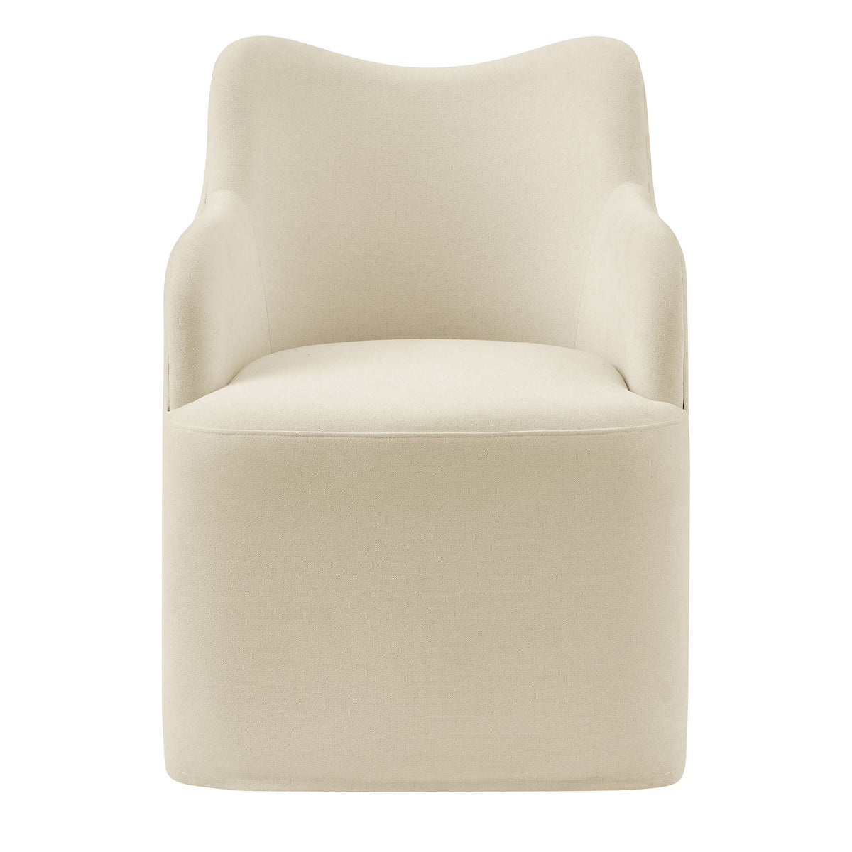 Cordelle Linen Blend Swivel Dining Chair by Modway - Almond / Linen / Sage